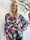 Miracle Floral L/S - Elastisk blommig blus med långa ärmar