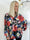 Miracle Floral L/S - Elastisk blommig blus med långa ärmar