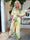 Pams Print Jumpsuit - Stretchig mönstrad jumpsuit med guldfärgat damm