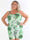 Lyra - Elastisk plus size buksedragt med smock i taljen