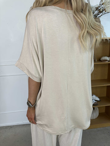 Reece - Mjuk t-shirt i viskos med similisten