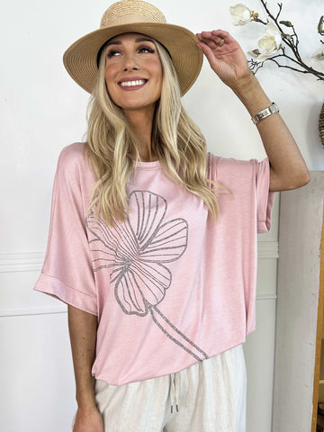 Reece - Mjuk t-shirt i viskos med similisten