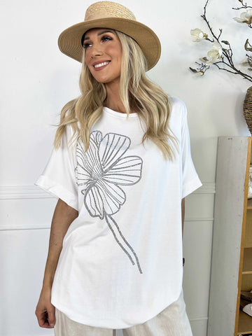 Reece - Mjuk t-shirt i viskos med similisten