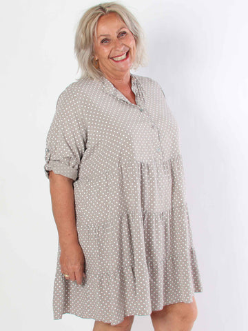 Dotti Short - Klänning med lager på lager-look i viskos