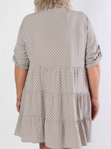 Dotti Short - Klänning med lager på lager-look i viskos