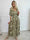 Pams Butterfly - Lång elastisk plus size-klänning med smockad midja
