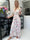 Pams Flower Sleeveless - Blommig långklänning i skrynkelfritt material