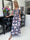 Pams Flower Sleeveless - Blommig långklänning i skrynkelfritt material