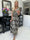 Pams Pattern Sleeveless - Lång elastisk klänning i rynkfritt tyg
