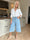 Kabrina - Knælange denimshorts med brede bukseben