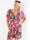 Pams Flower Playsuit - Elastisk playsuit i plusstorlek med fickor