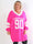 Tiane - Sporty plus size strikkjole med motiv foran