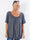 Miracle Flower T-shirt - Viskosblus i plus size med resår i nederkanten