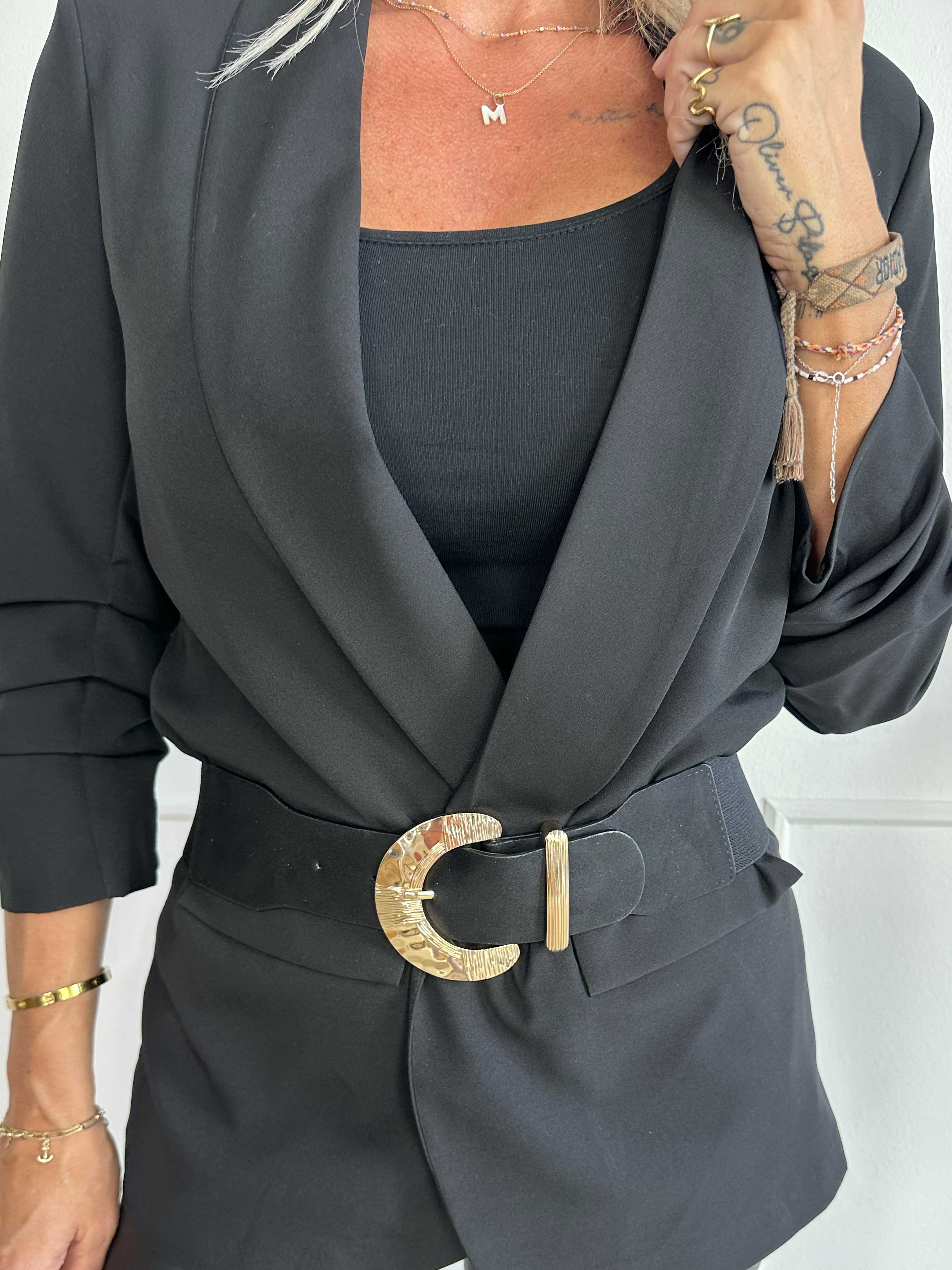 Rena - Elastiskt brett bälte med stort spänne