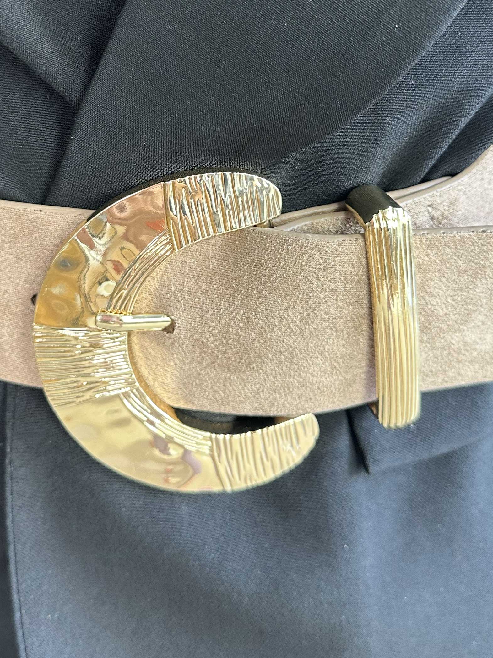 Rena - Elastiskt brett bälte med stort spänne