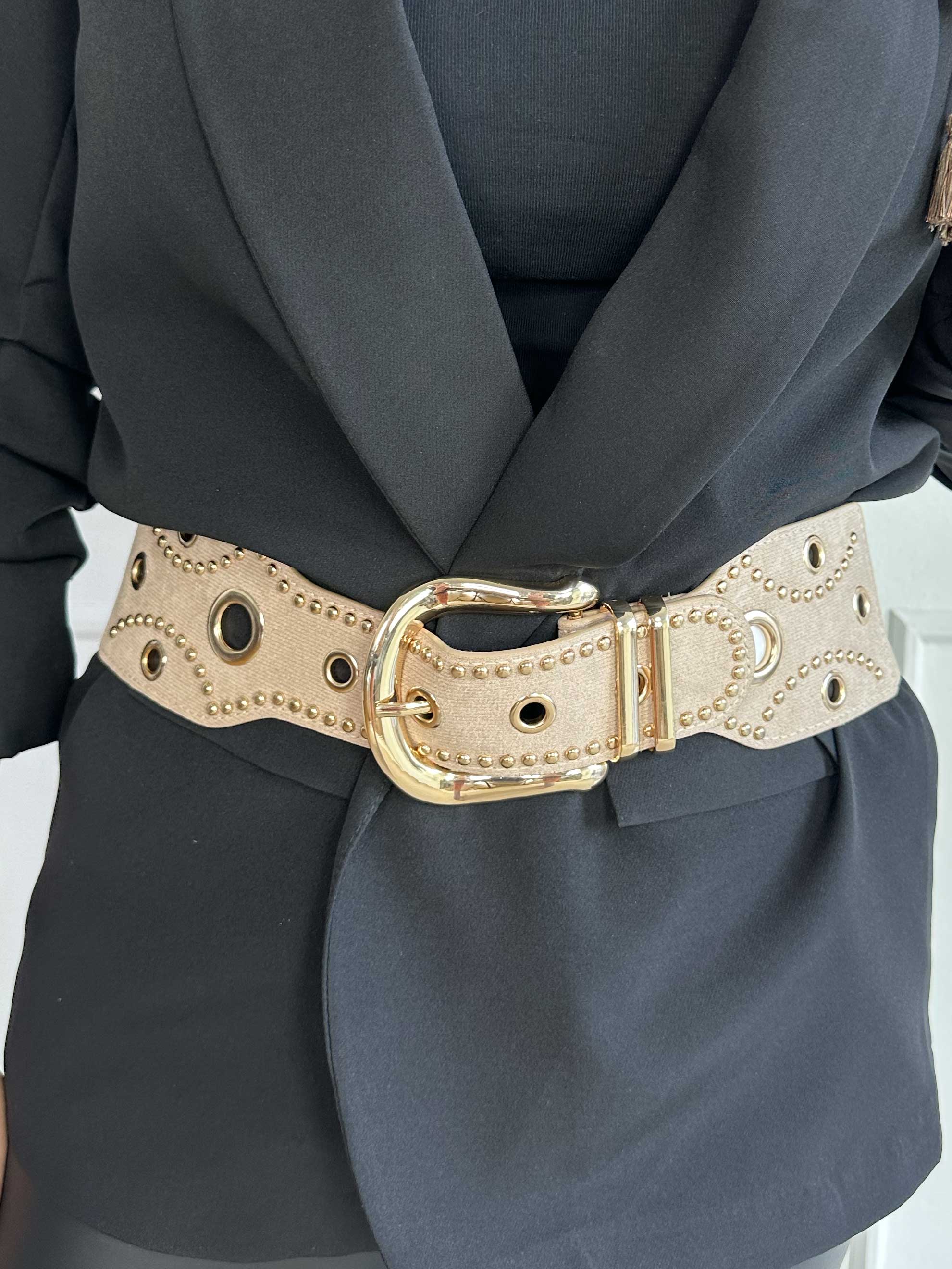 Melitta - Bälte med elastiskt band och guldspänne