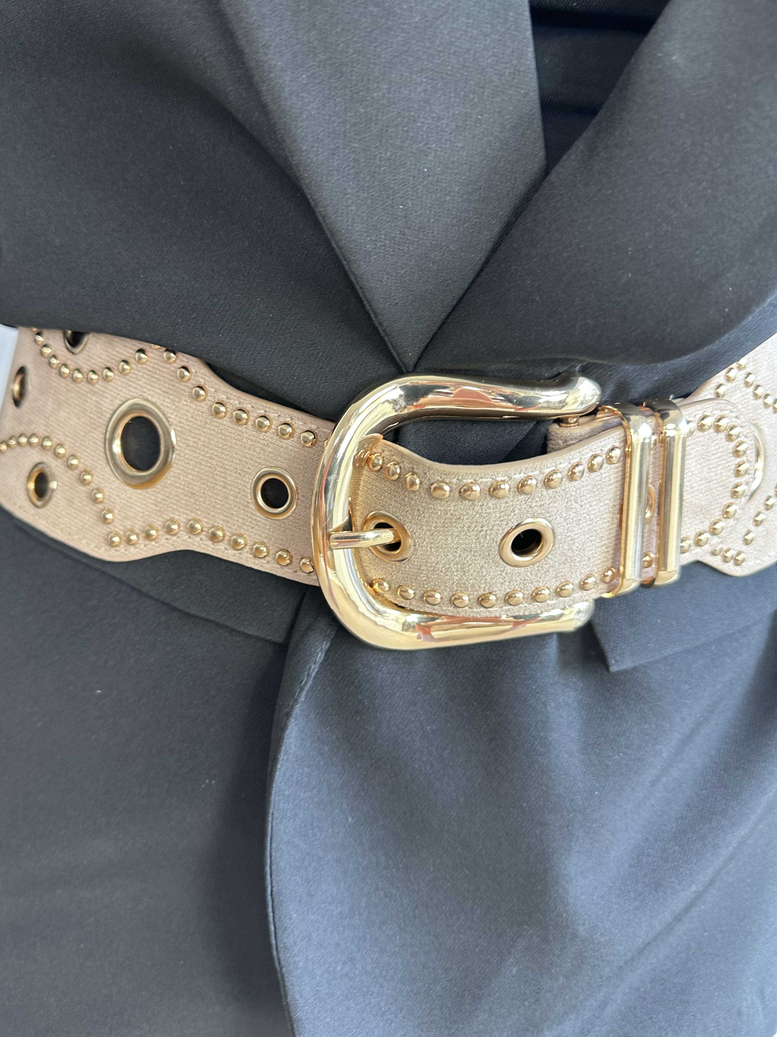 Melitta - Bälte med elastiskt band och guldspänne