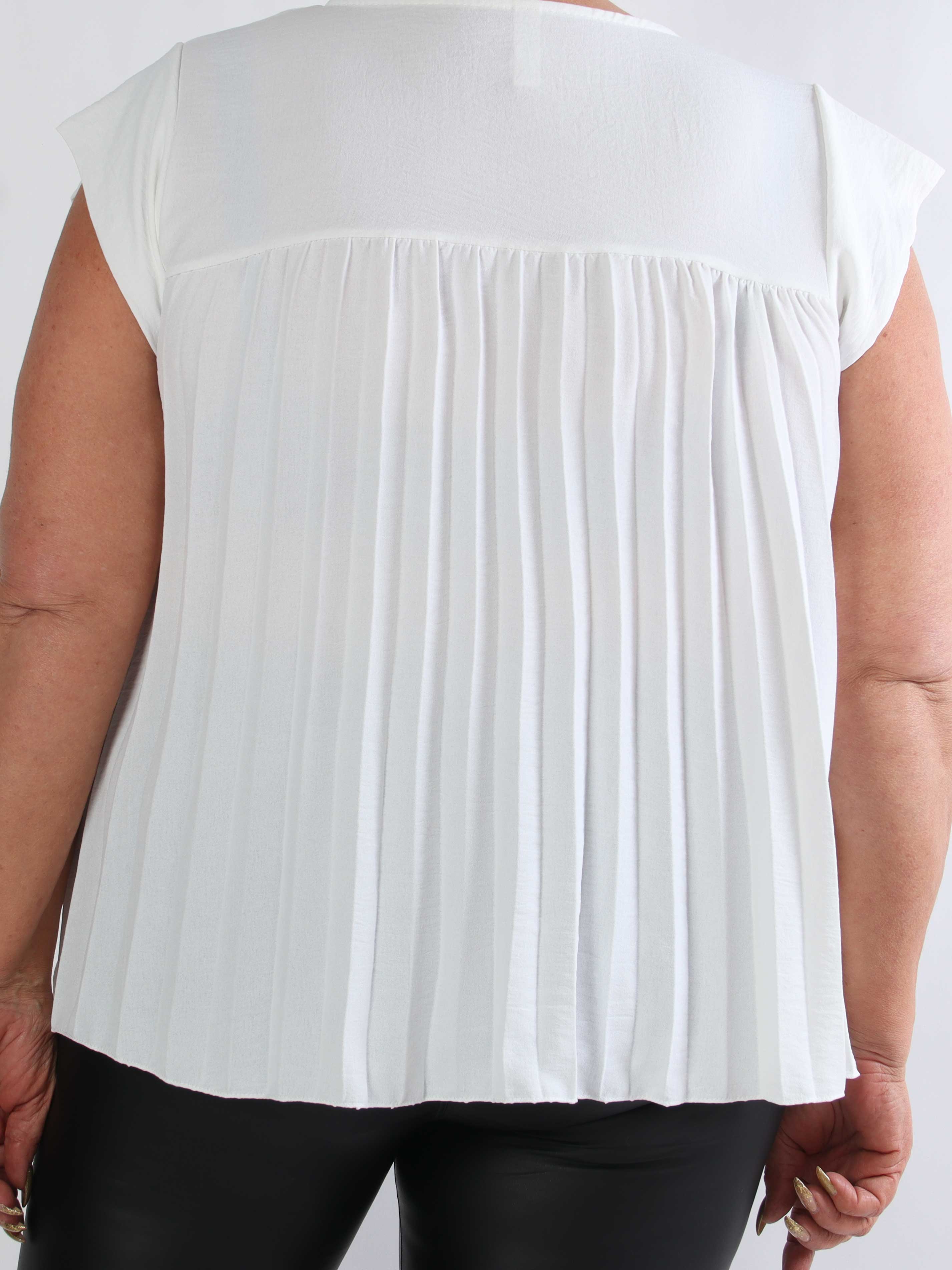 Nancy Shirt - Plus size tunika med fine plisseringer