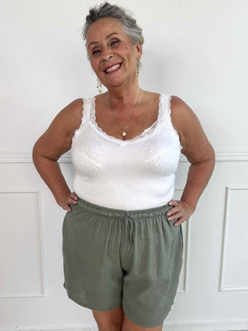 Clara Shorts - Lätta shorts i viskos och linne