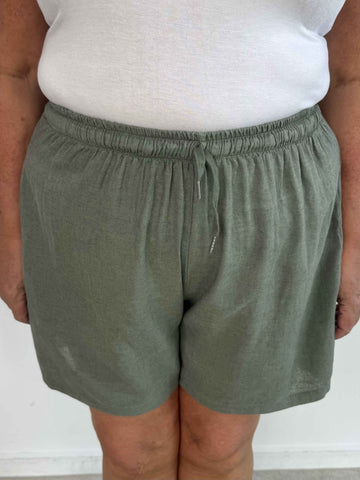 Clara Shorts - Lätta shorts i viskos och linne