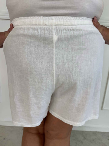 Clara Shorts - Lätta shorts i viskos och linne