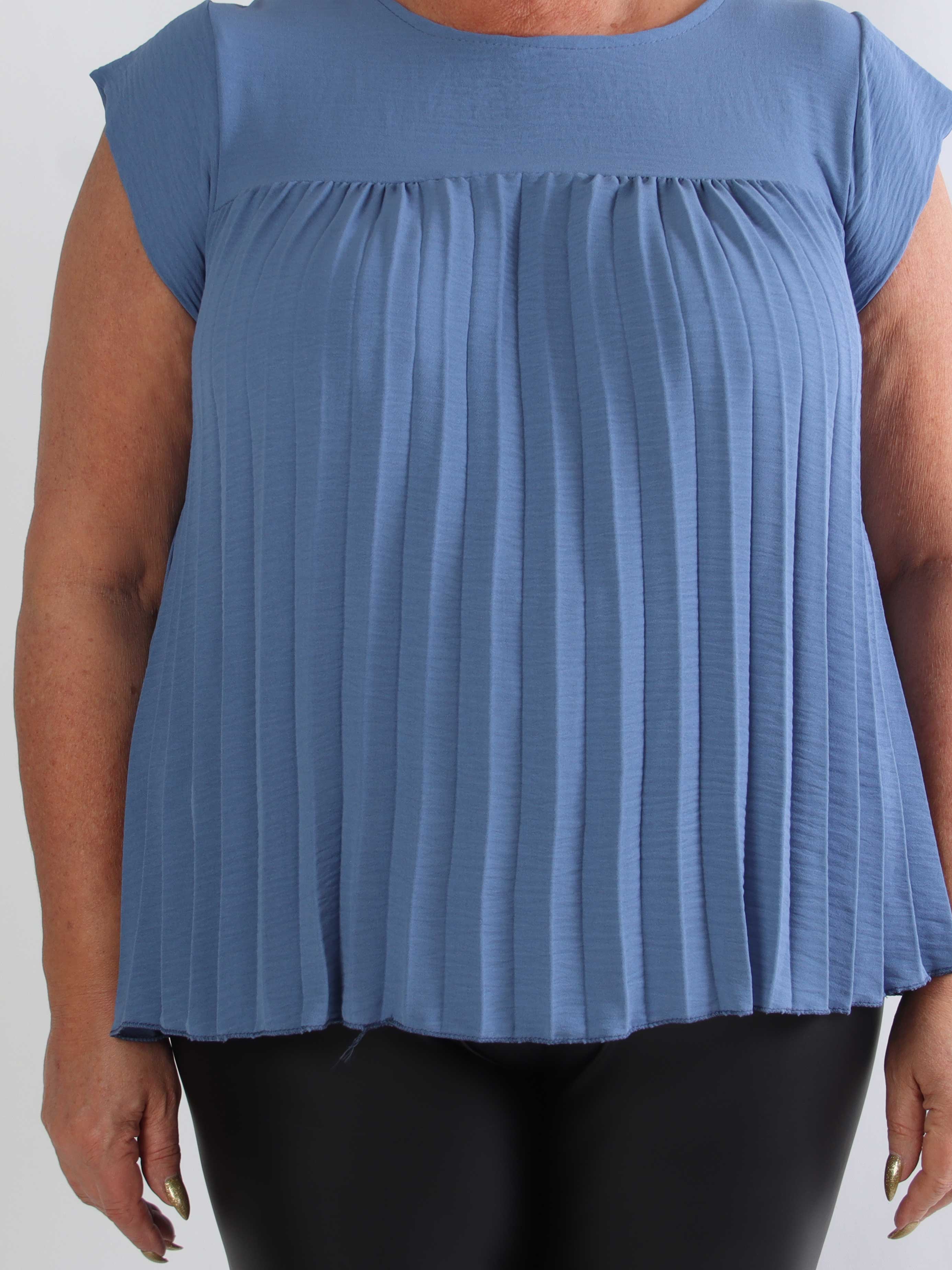 Nancy Shirt - Plus size tunika med fine plisseringer