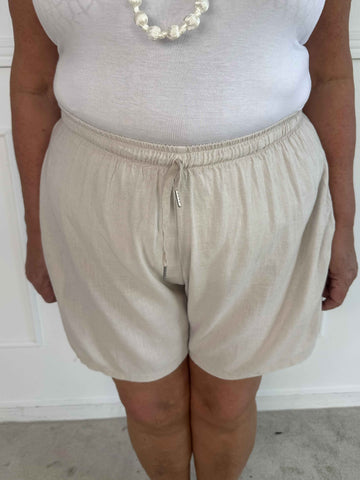 Clara Shorts - Lätta shorts i viskos och linne