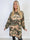 Belvi – Sportig plus size sweatshirtklänning i bomull med kamouflagemönster och ”NEW YORK”-tryck