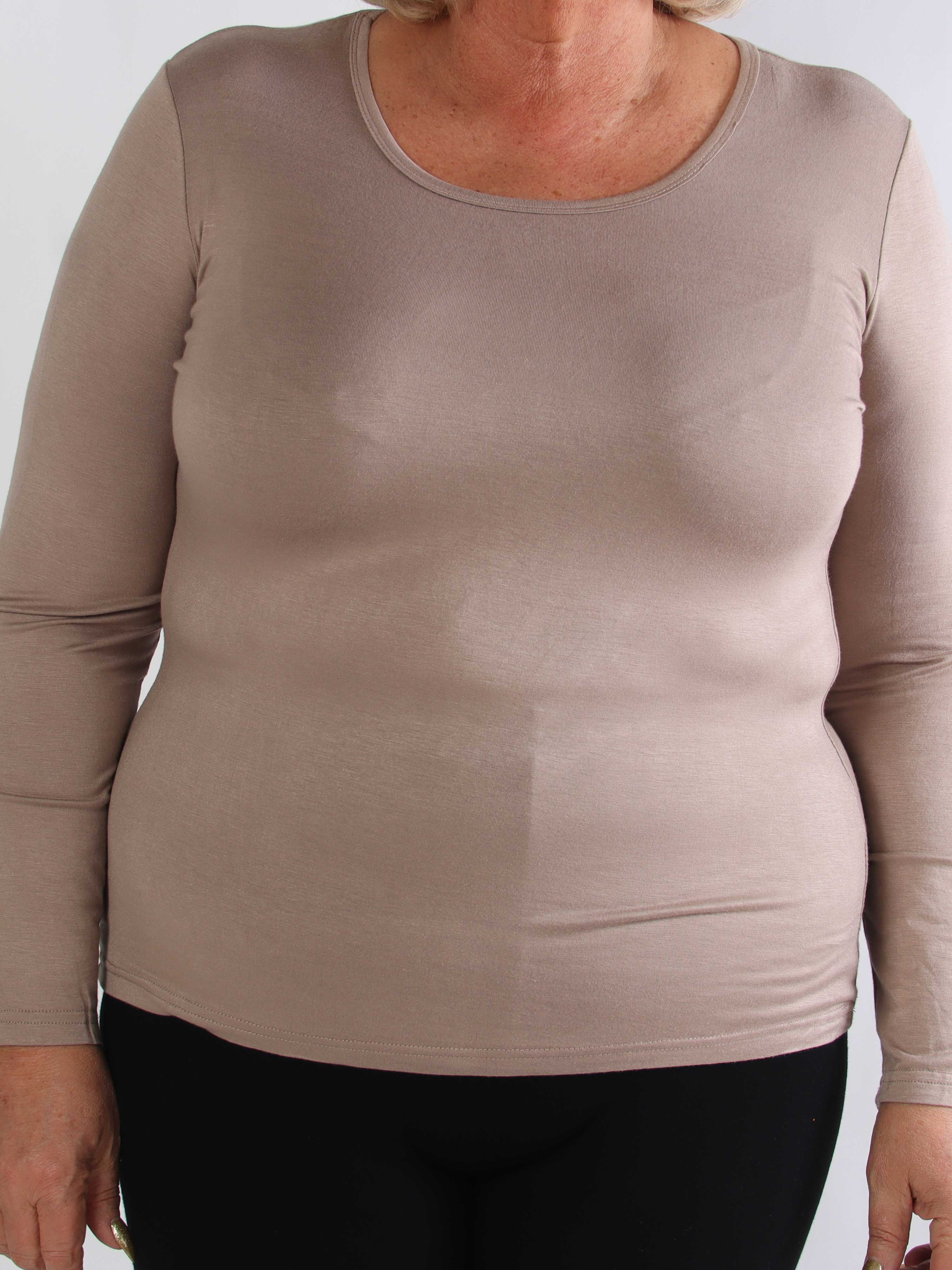 Othilla - Blød langærmet basis bluse