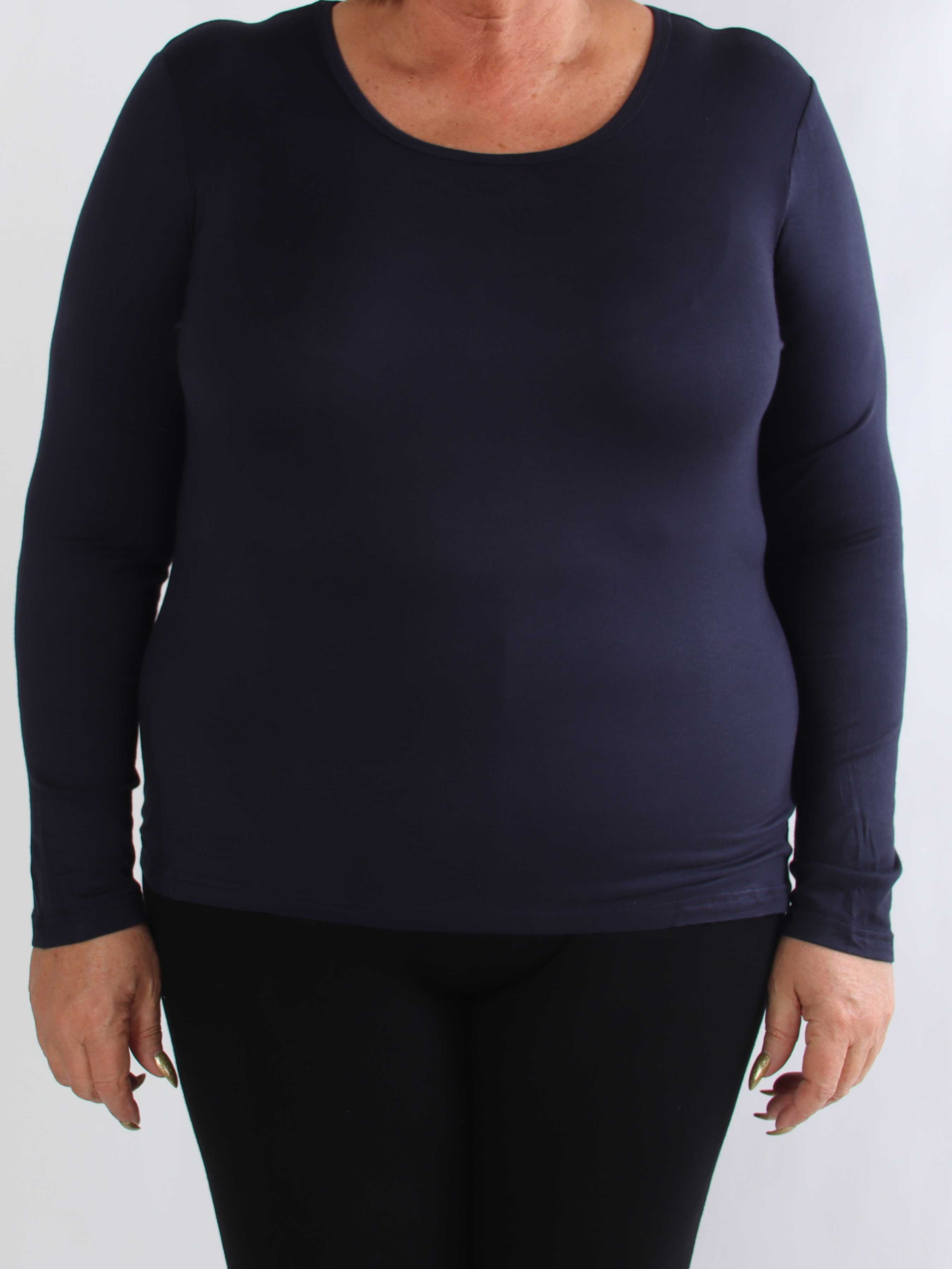 Othilla - Blød langærmet basis bluse