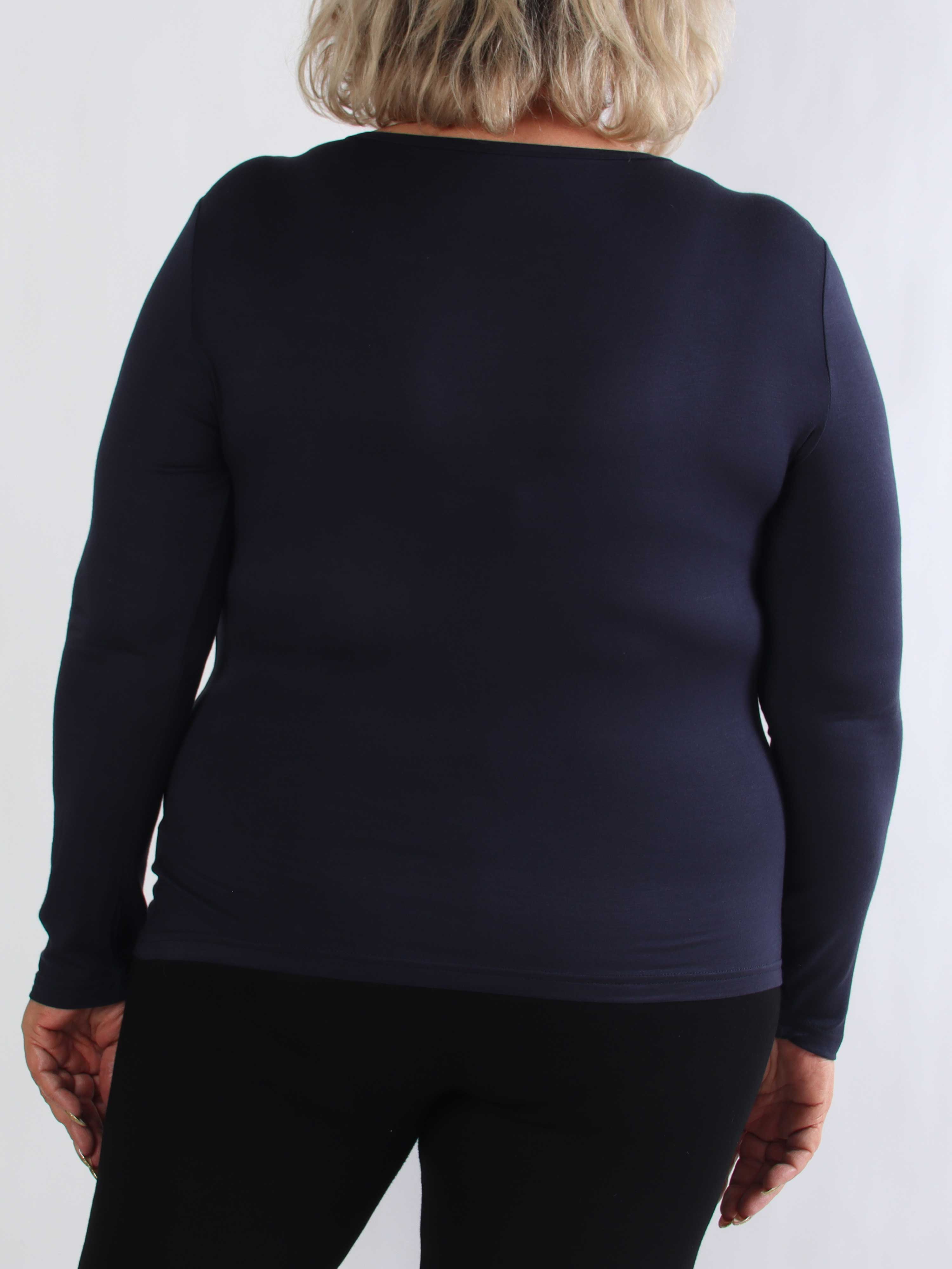 Othilla - Blød langærmet basis bluse