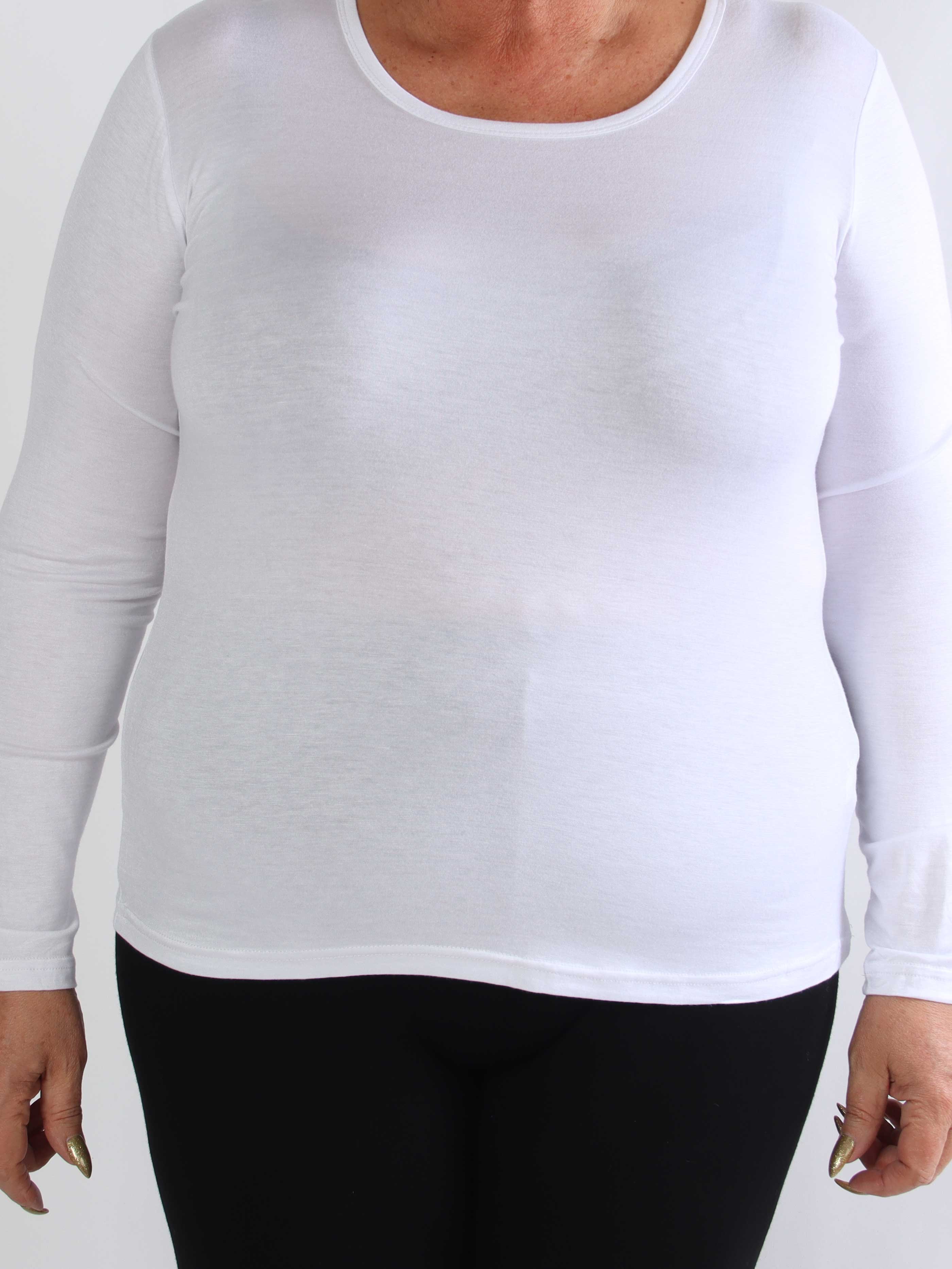 Othilla - Blød langærmet basis bluse