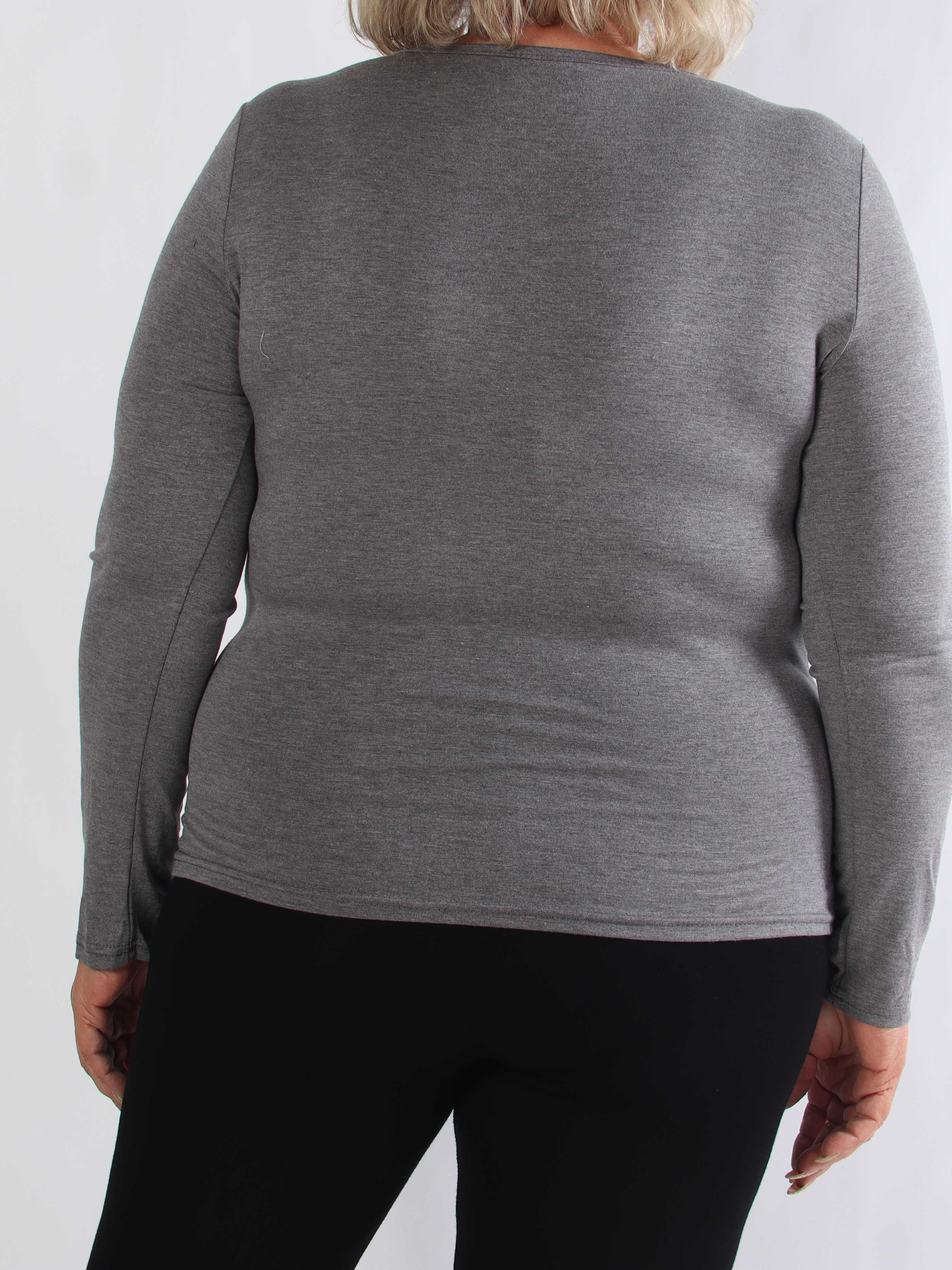 Othilla - Blød langærmet basis bluse