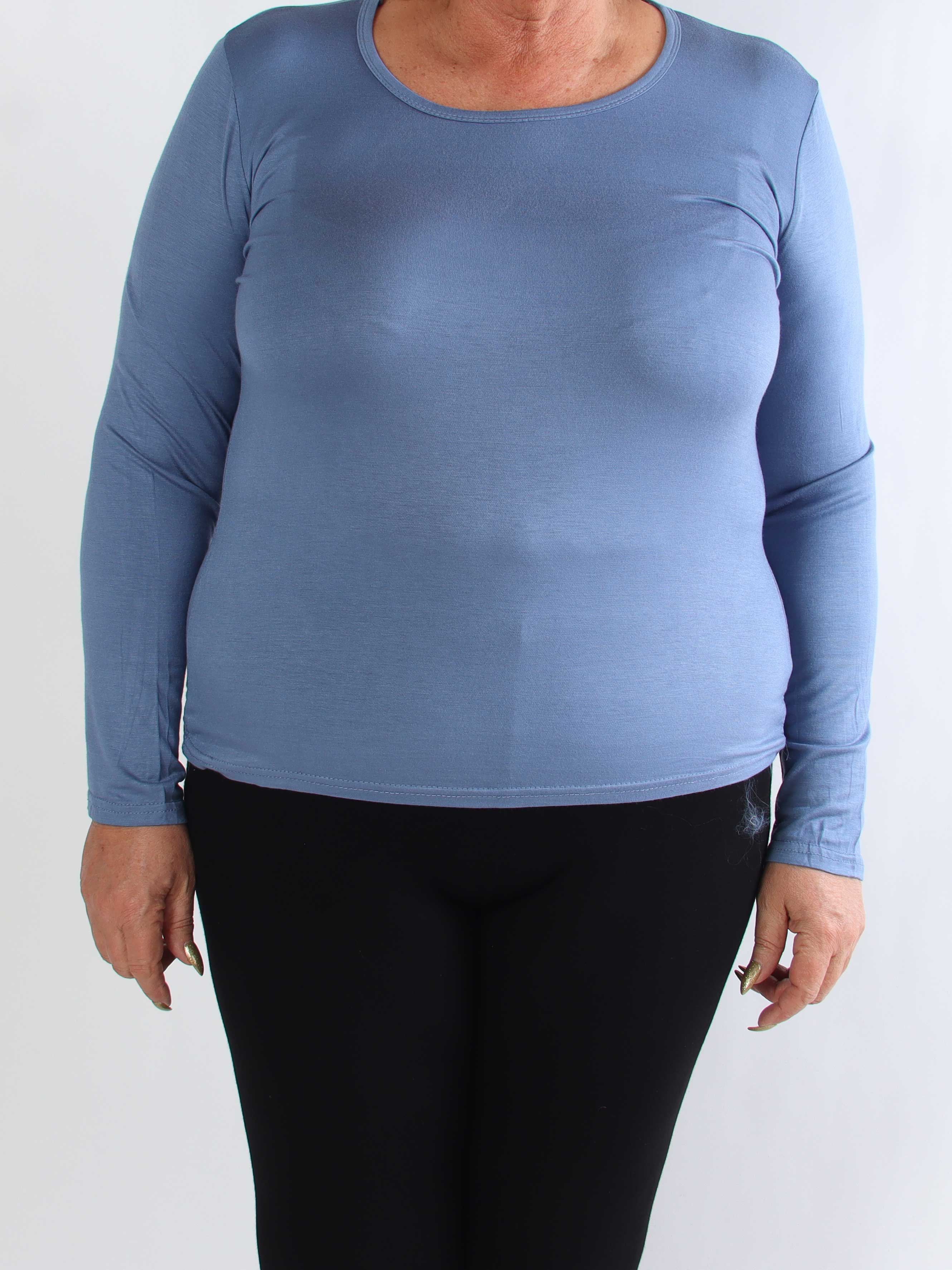 Othilla - Blød langærmet basis bluse