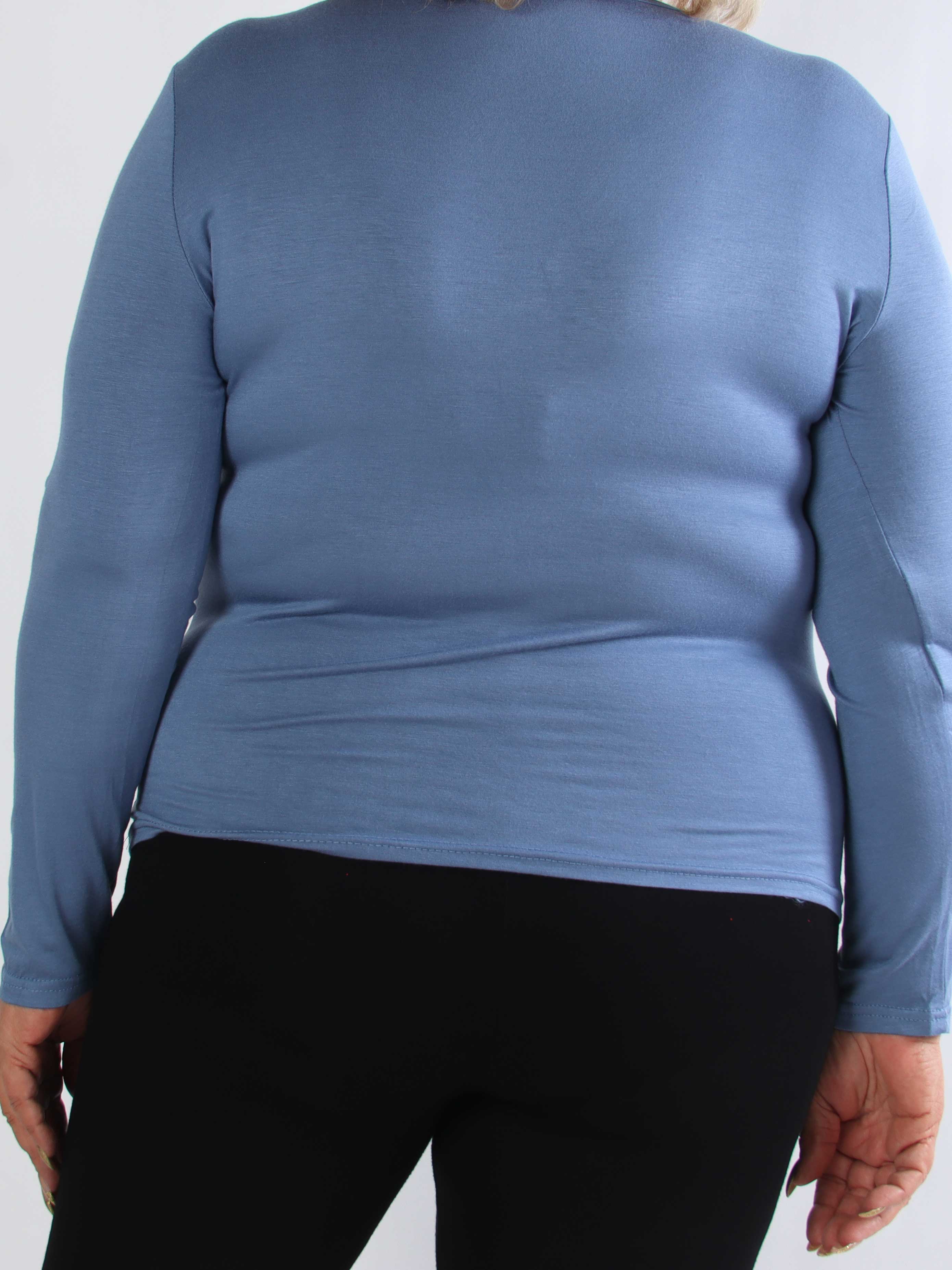 Othilla - Blød langærmet basis bluse