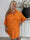Mia Gold - Skjortklänning i plus size med resår och gulddetaljer