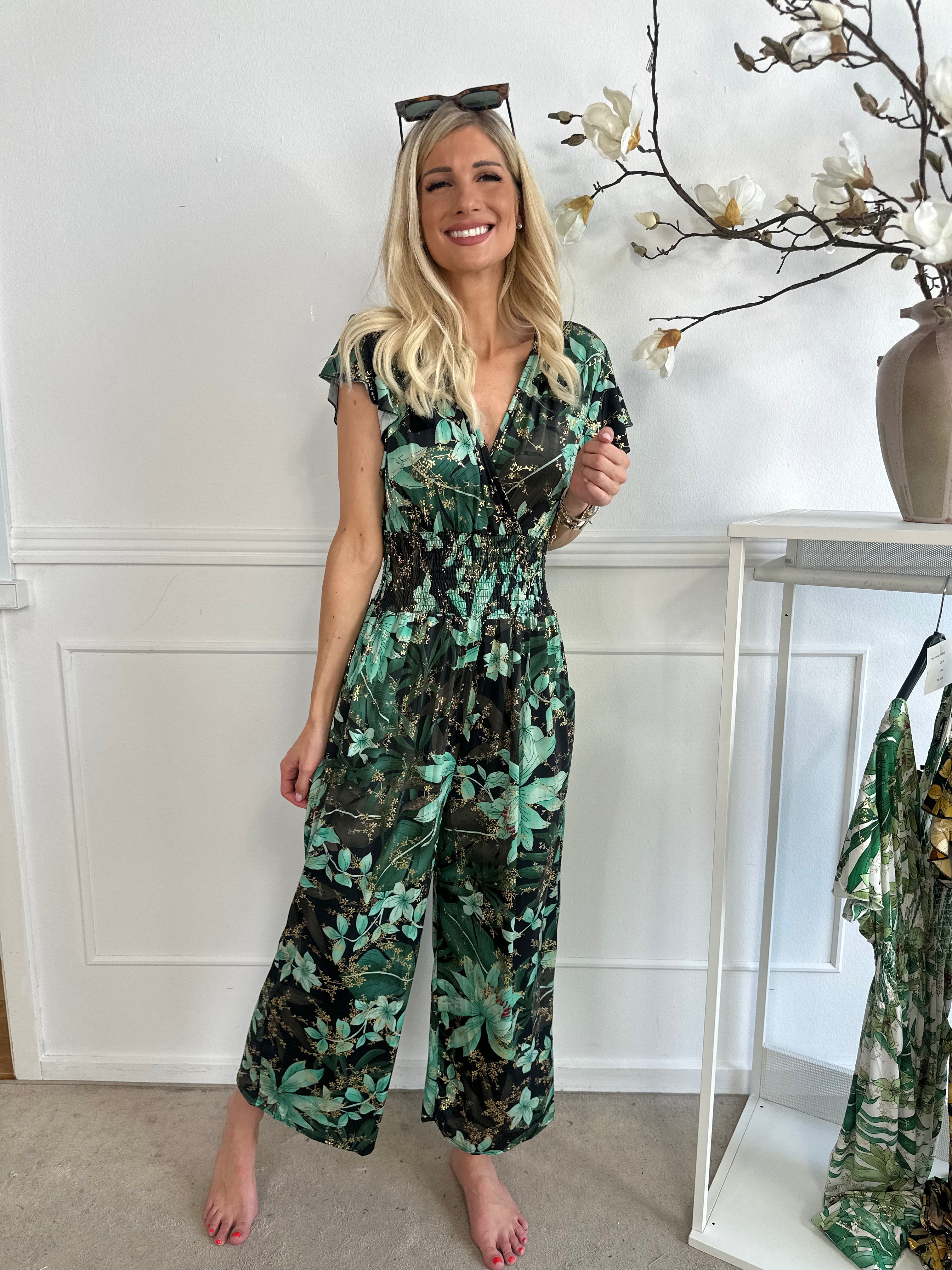 Pams Jumpsuit O/B - Elastisk skrynkelfri byxdress