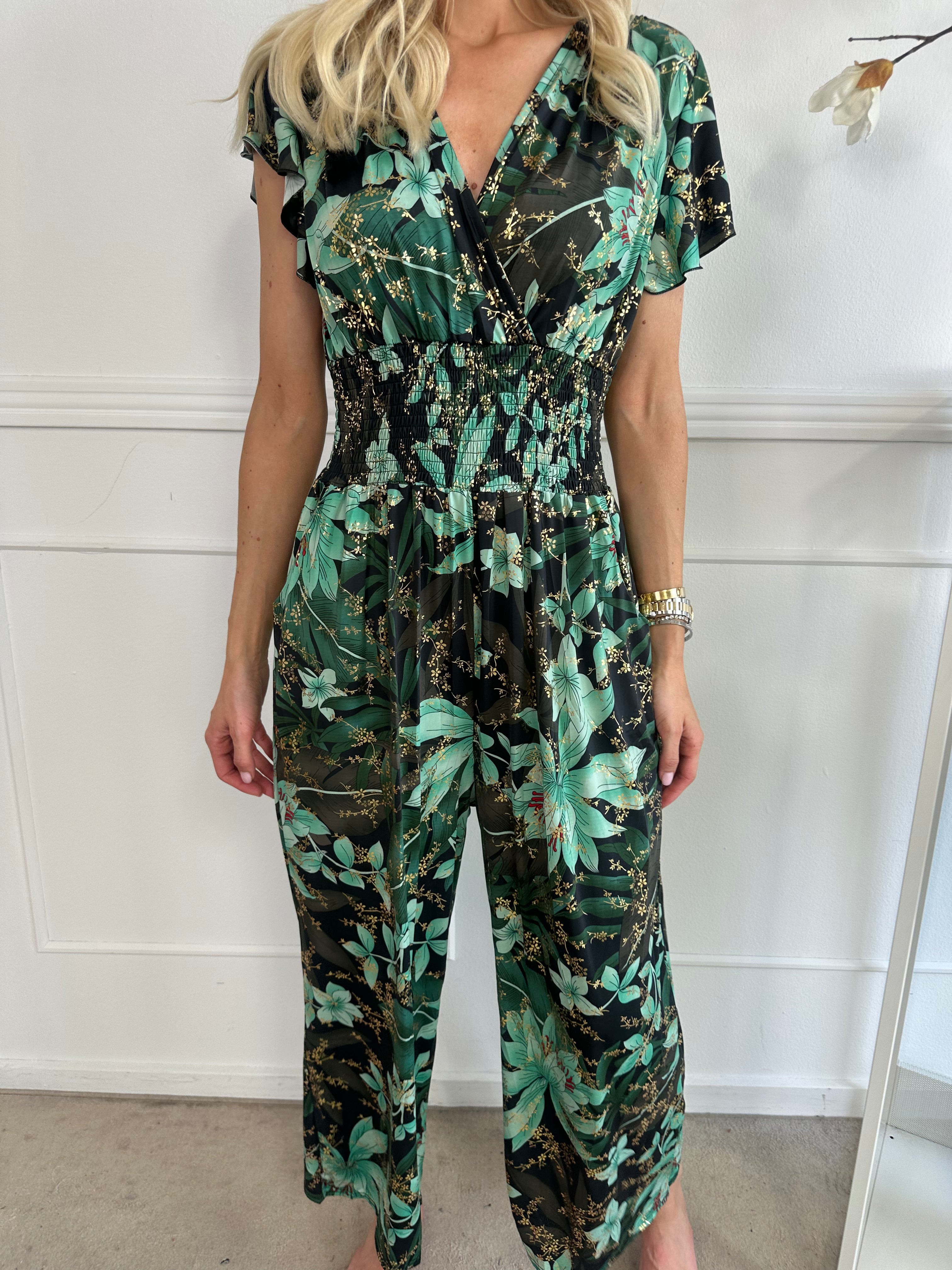 Pams Jumpsuit O/B - Elastisk skrynkelfri byxdress