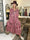 Milano Pattern - Lång mönstrad klänning med lager på lager look