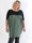 Spencer - Tvåfärgad plus size tunikaklänning med fladdermusärmar