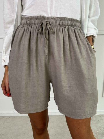 Clara Shorts - Lätta shorts i viskos och linne