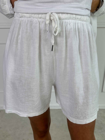 Clara Shorts - Lätta shorts i viskos och linne