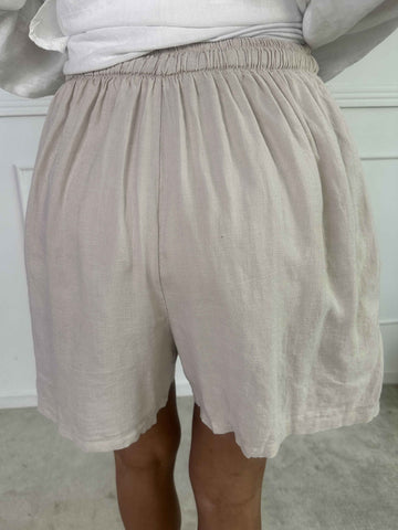 Clara Shorts - Lätta shorts i viskos och linne