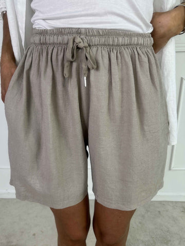 Clara Shorts - Lätta shorts i viskos och linne