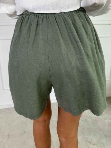 Clara Shorts - Lätta shorts i viskos och linne