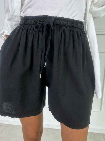 Clara Shorts - Lätta shorts i viskos och linne