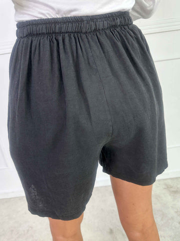 Clara Shorts - Lätta shorts i viskos och linne