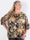 Miracle Gold Flower L/S - Blommig elastisk plus size-blus