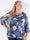 Miracle Floral L/S - Blus i plus size-modell med resår och långa ärmar