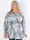 Kelly Flower Shirt - Elastisk plus size-blus med smock över bröstet